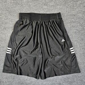 Vintage Adidas Dazzle Basketball Shorts Mens L Shiny Silky Baggy Y2K Black